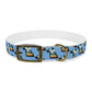 Dog Collar - Disc Golf Basket Dog Painting Pattern Light Blue