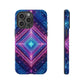 Blue Purple Geometric Pattern Tough Phone Cases - iPhone Samsung Galaxy