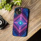 Blue Purple Geometric Pattern Tough Phone Cases - iPhone Samsung Galaxy