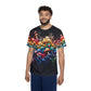 Men's Disc Golf Athletic Jersey - Colorful Mushrooms