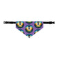 Pet Bandana Collar - Disc Golf Painting Pattern Purple