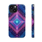 Blue Purple Geometric Pattern Tough Phone Cases - iPhone Samsung Galaxy