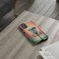 Tough Phone Cases - Brick Wall Graffiti Disc Golf Basket iPhone Samsung Galaxy