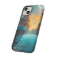 Tough Phone Cases - Disc Golf Basket Moon Landscape iPhone Samsung Galaxy