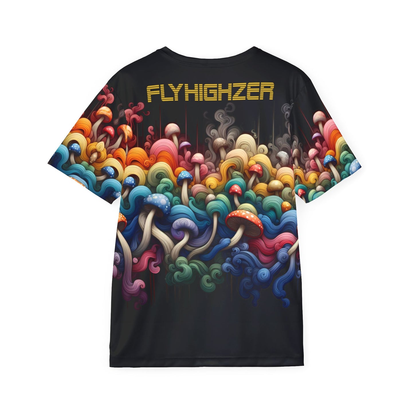 Men's Disc Golf Athletic Jersey - Colorful Mushrooms