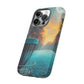 Tough Phone Cases - Disc Golf Basket Moon Landscape iPhone Samsung Galaxy