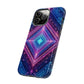 Blue Purple Geometric Pattern Tough Phone Cases - iPhone Samsung Galaxy