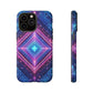 Blue Purple Geometric Pattern Tough Phone Cases - iPhone Samsung Galaxy