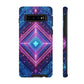 Blue Purple Geometric Pattern Tough Phone Cases - iPhone Samsung Galaxy