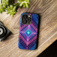 Blue Purple Geometric Pattern Tough Phone Cases - iPhone Samsung Galaxy