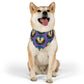 Pet Bandana Collar - Disc Golf Painting Pattern Purple