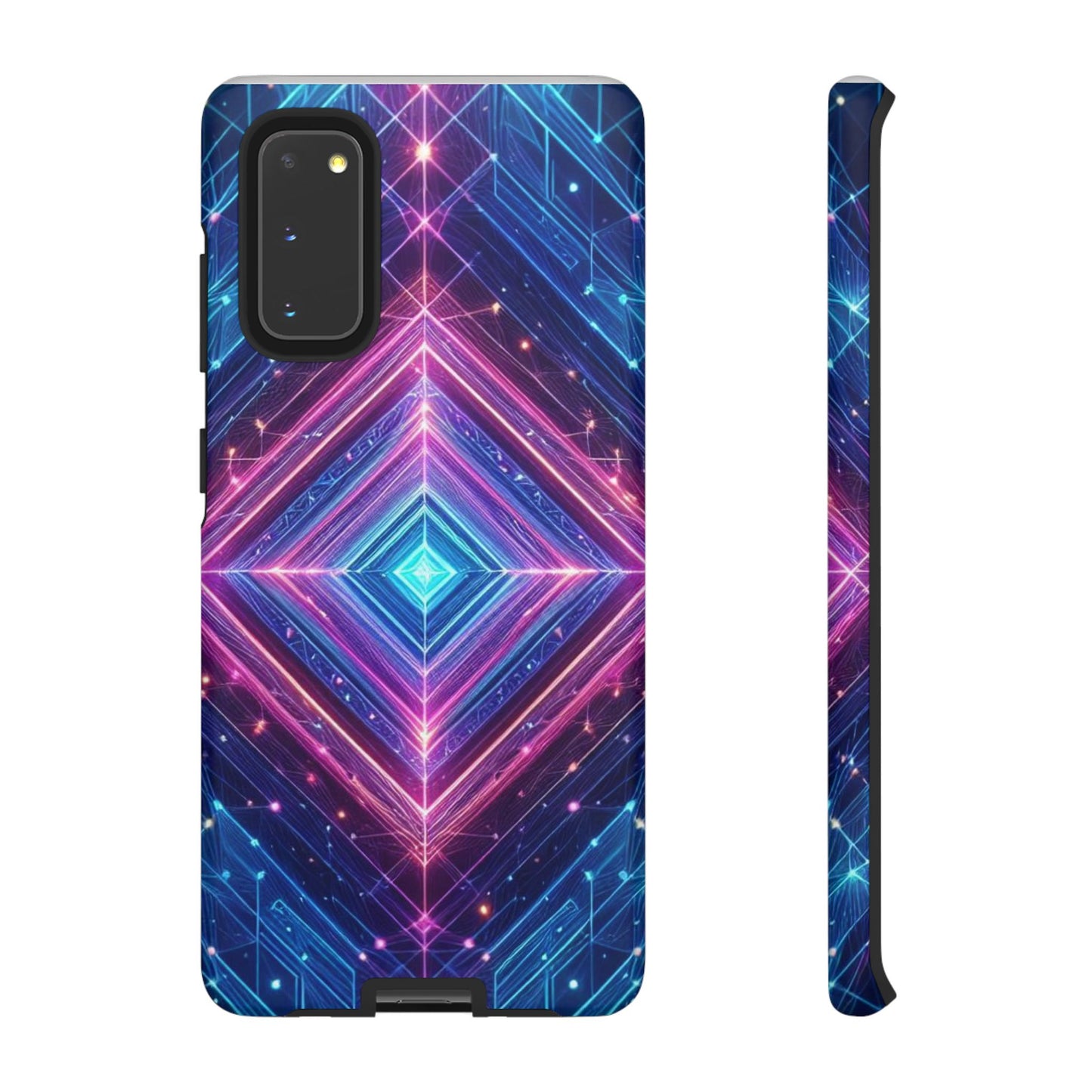 Blue Purple Geometric Pattern Tough Phone Cases - iPhone Samsung Galaxy