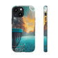 Tough Phone Cases - Disc Golf Basket Moon Landscape iPhone Samsung Galaxy