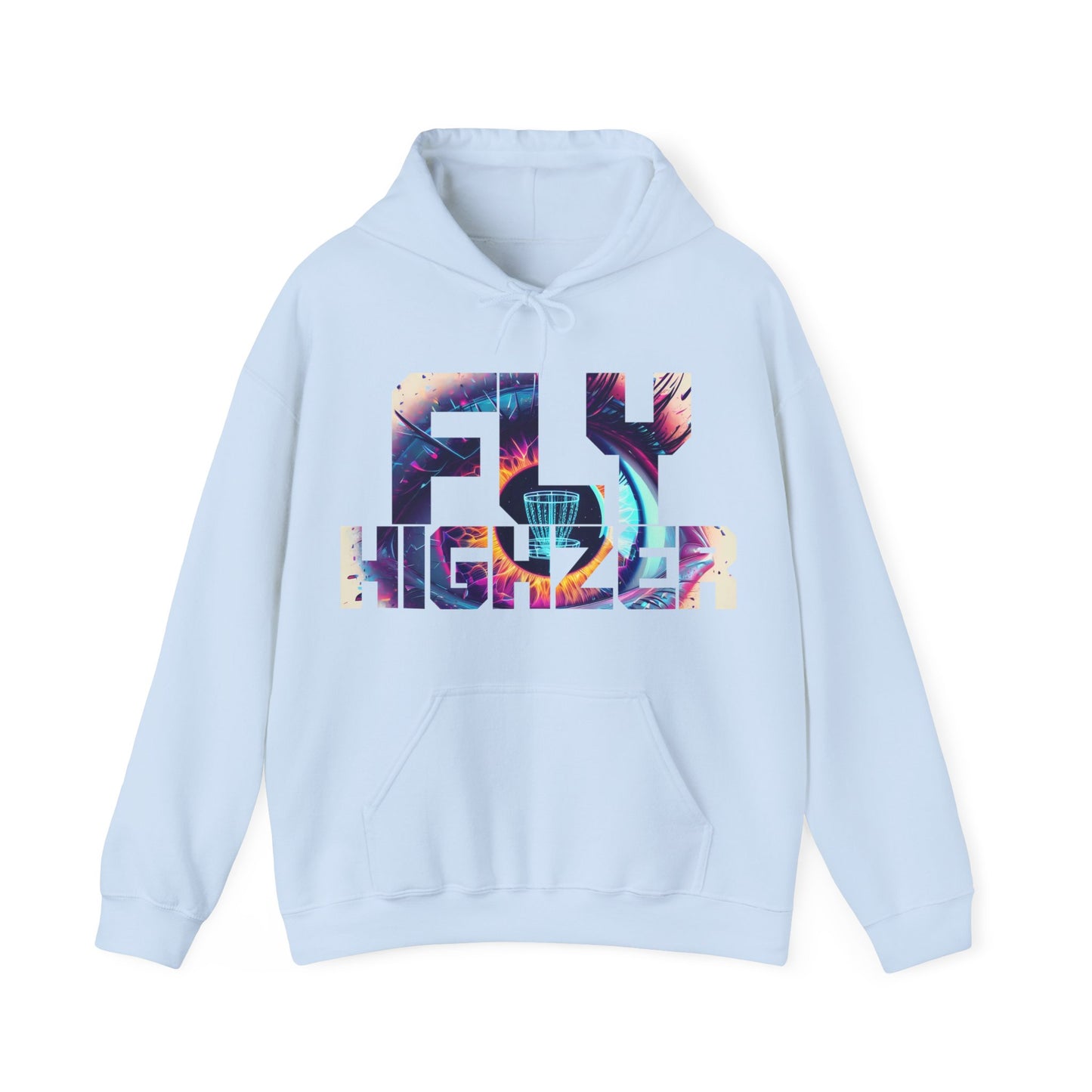 Hooded Sweatshirt - FlyHighzer Logo Disc Golf Basket Eyeball