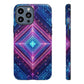 Blue Purple Geometric Pattern Tough Phone Cases - iPhone Samsung Galaxy