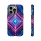 Blue Purple Geometric Pattern Tough Phone Cases - iPhone Samsung Galaxy