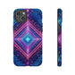 Blue Purple Geometric Pattern Tough Phone Cases - iPhone Samsung Galaxy