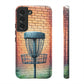 Tough Phone Cases - Brick Wall Graffiti Disc Golf Basket iPhone Samsung Galaxy