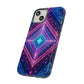 Blue Purple Geometric Pattern Tough Phone Cases - iPhone Samsung Galaxy