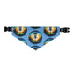 Pet Bandana Collar - Disc Golf Painting Pattern Light Blue