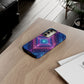 Blue Purple Geometric Pattern Tough Phone Cases - iPhone Samsung Galaxy