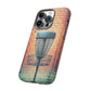 Tough Phone Cases - Brick Wall Graffiti Disc Golf Basket iPhone Samsung Galaxy