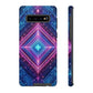 Blue Purple Geometric Pattern Tough Phone Cases - iPhone Samsung Galaxy