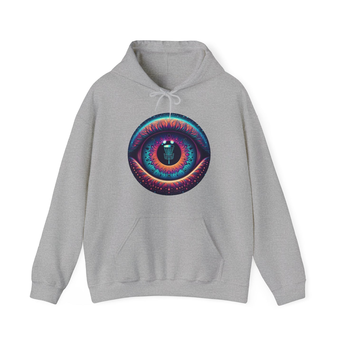 Hooded Sweatshirt - Disc Golf Basket Eyeball