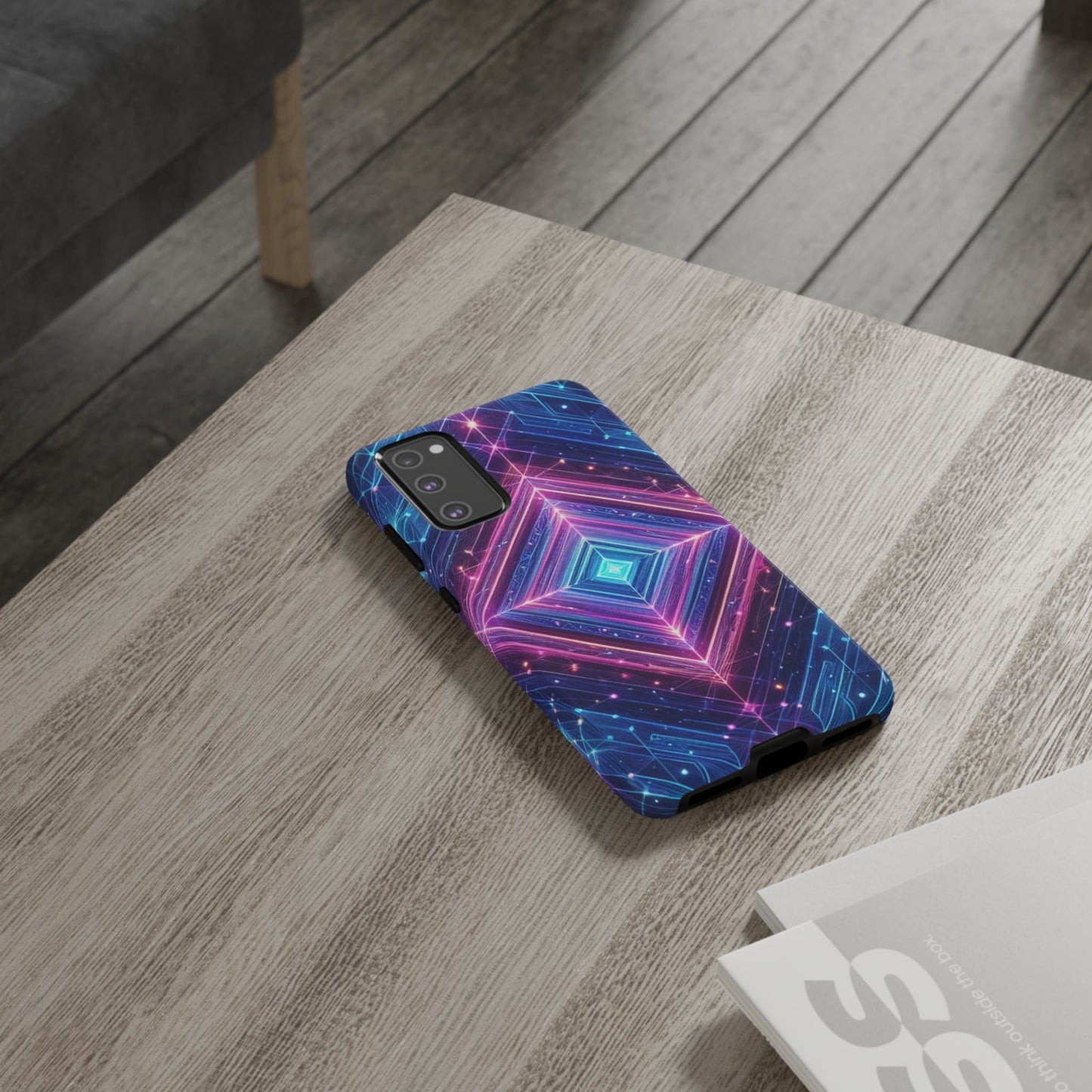 Blue Purple Geometric Pattern Tough Phone Cases - iPhone Samsung Galaxy