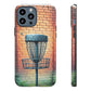 Tough Phone Cases - Brick Wall Graffiti Disc Golf Basket iPhone Samsung Galaxy