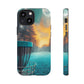 Tough Phone Cases - Disc Golf Basket Moon Landscape iPhone Samsung Galaxy