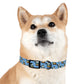 Dog Collar - Disc Golf Basket Dog Painting Pattern Light Blue