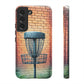 Tough Phone Cases - Brick Wall Graffiti Disc Golf Basket iPhone Samsung Galaxy