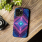 Blue Purple Geometric Pattern Tough Phone Cases - iPhone Samsung Galaxy