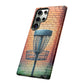 Tough Phone Cases - Brick Wall Graffiti Disc Golf Basket iPhone Samsung Galaxy