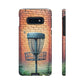 Tough Phone Cases - Brick Wall Graffiti Disc Golf Basket iPhone Samsung Galaxy