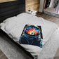 Velveteen Plush Blanket - Disc Golf Astronaut Galaxy