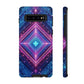 Blue Purple Geometric Pattern Tough Phone Cases - iPhone Samsung Galaxy