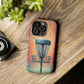 Tough Phone Cases - Brick Wall Graffiti Disc Golf Basket iPhone Samsung Galaxy