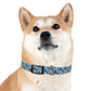 Dog Collar - Disc Golf Basket Dog Painting Pattern Light Blue