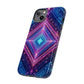 Blue Purple Geometric Pattern Tough Phone Cases - iPhone Samsung Galaxy