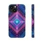 Blue Purple Geometric Pattern Tough Phone Cases - iPhone Samsung Galaxy