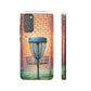 Tough Phone Cases - Brick Wall Graffiti Disc Golf Basket iPhone Samsung Galaxy