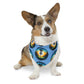 Pet Bandana Collar - Disc Golf Painting Pattern Light Blue