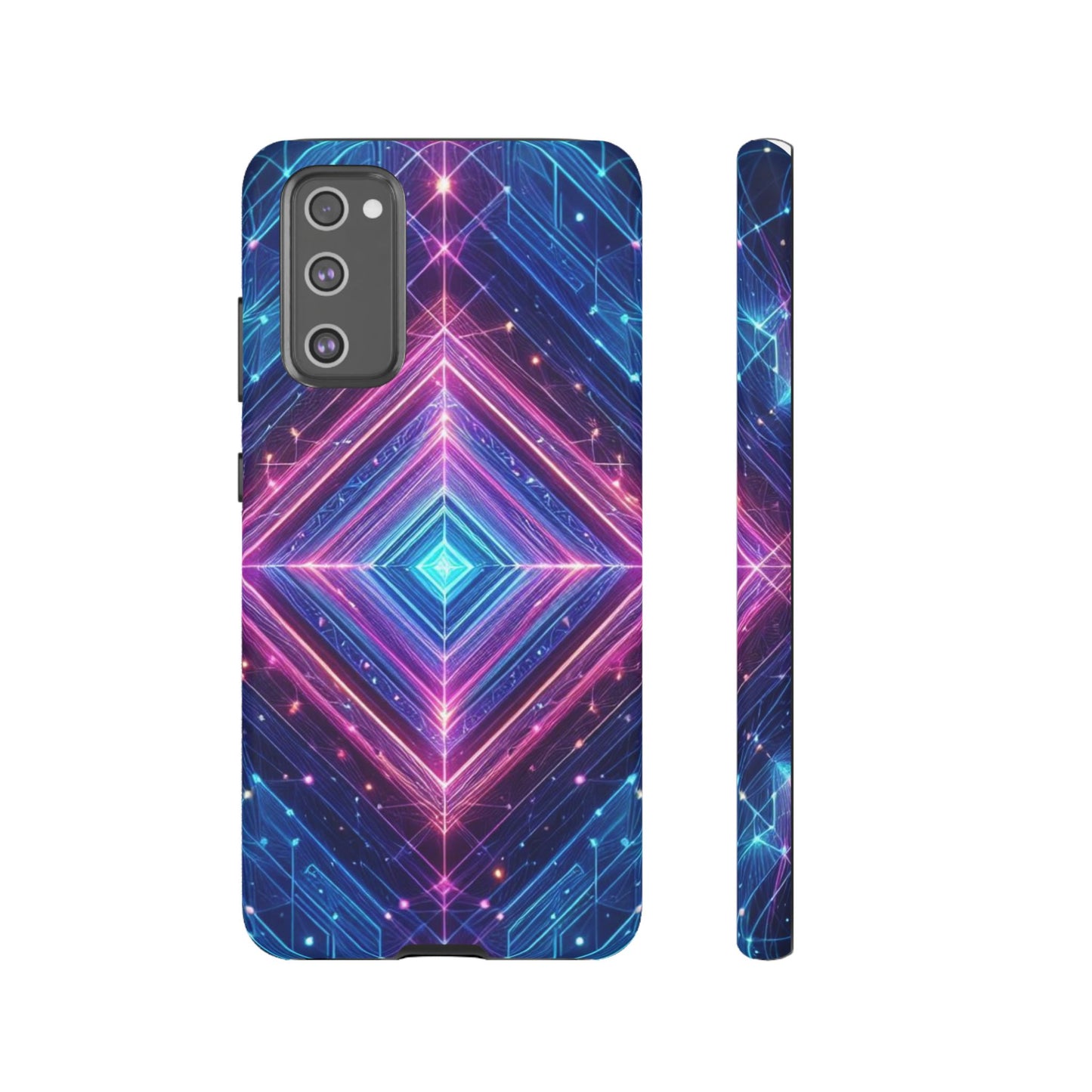 Blue Purple Geometric Pattern Tough Phone Cases - iPhone Samsung Galaxy