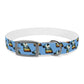 Dog Collar - Disc Golf Basket Dog Painting Pattern Light Blue