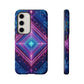 Blue Purple Geometric Pattern Tough Phone Cases - iPhone Samsung Galaxy