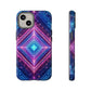 Blue Purple Geometric Pattern Tough Phone Cases - iPhone Samsung Galaxy