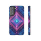 Blue Purple Geometric Pattern Tough Phone Cases - iPhone Samsung Galaxy