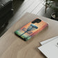 Tough Phone Cases - Brick Wall Graffiti Disc Golf Basket iPhone Samsung Galaxy